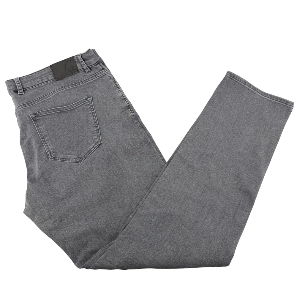 Peter Millar Fairfield Garment Dyed Denim Jeans Crown Crafted Mens 40x32 Grey